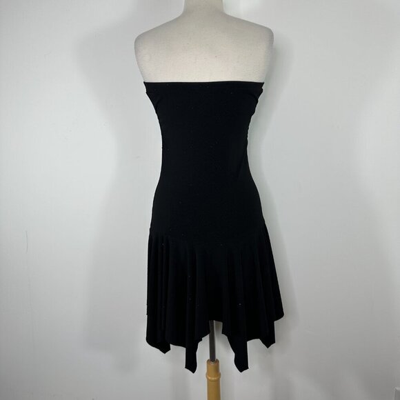 Vtg Y2K Judy Knapp Asymmetrical Strapless Mini Dress M Fairy Grunge Whimsigoth - Picture 9 of 12